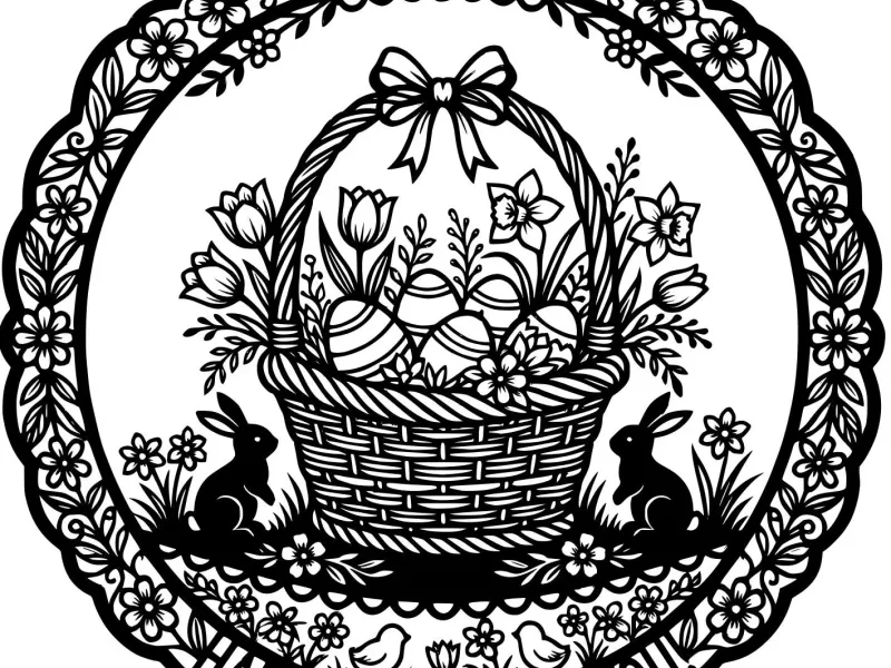 Happy Easter for You! 🧺🐣 Custom Paper-cut Art ✂️✨