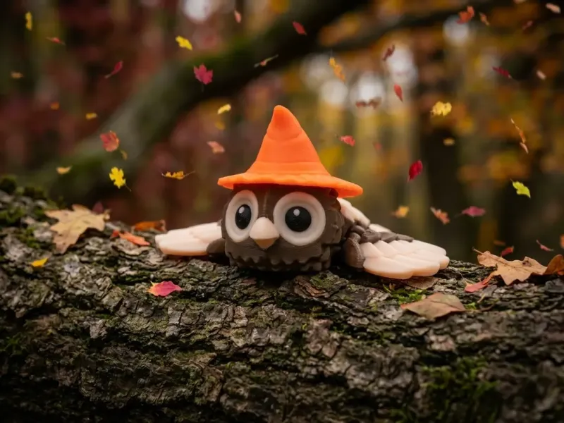 Cute Witch Owl - Flexi Halloween Toy