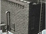 Large modern single storey brick warehouse with access ladde-5