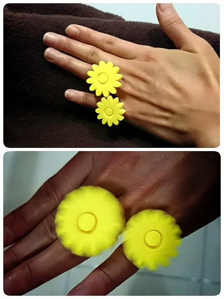 Rotating flower Accessories ( ring , necklace)