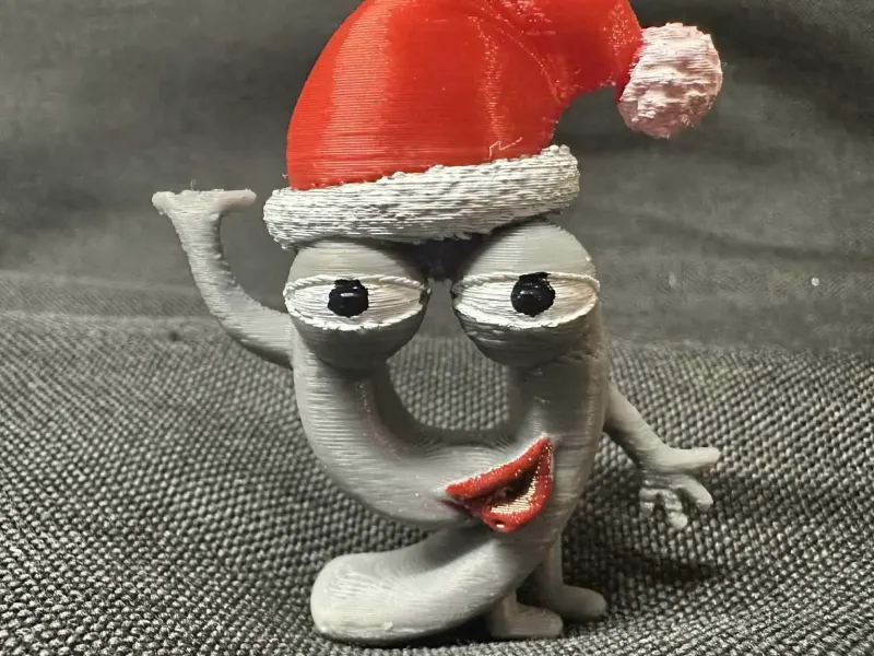 9 – Christmas Number Nine in Santa's Hat Figurine