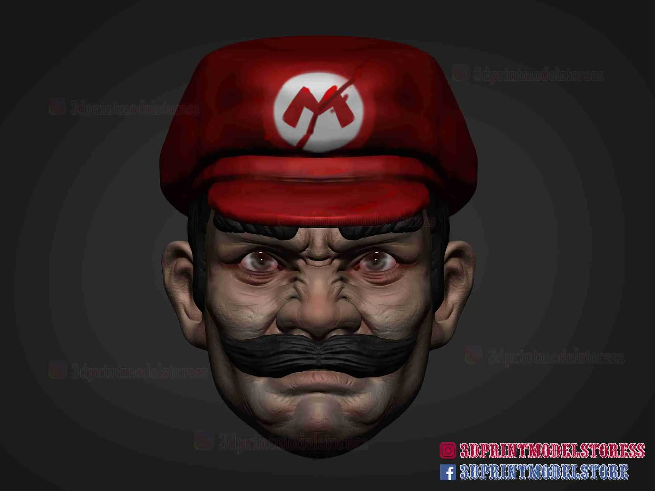 Super Mario Bros Head Sculpt