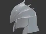 Dark Fantasy Warrior Helmet – Sci-Fi Hybrid Design-0