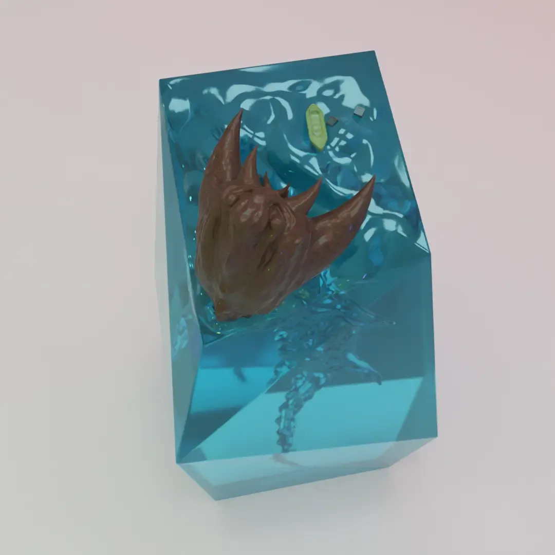 Sea Monster Diorama for Clear Resin 3D Print