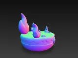 Pokemon Fire Base/stand for Chibi Pokemon models-3