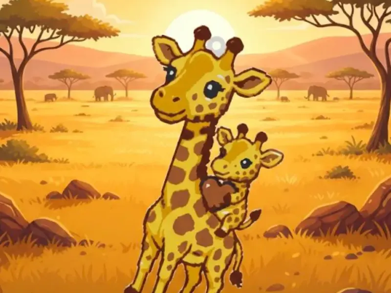 Giraffe and Son: Fathers day keychain