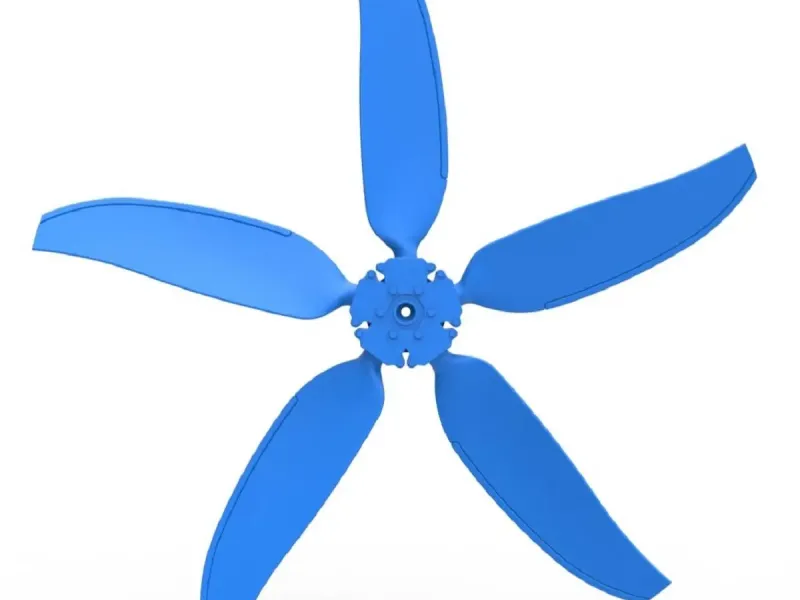 5 Blade Propeller of Drag racing Airboat Scale 1:25