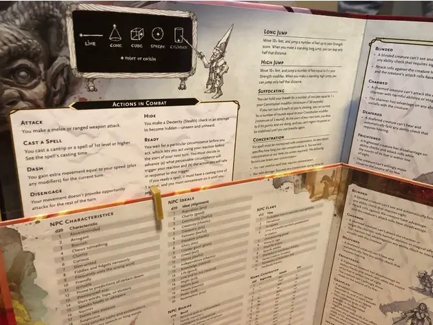 Dungeons and Dragons / Ganci per lo schermo del Dungeon Master di D&amp;D