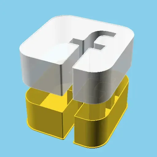 Square Facebook logo, nestable box (v1)