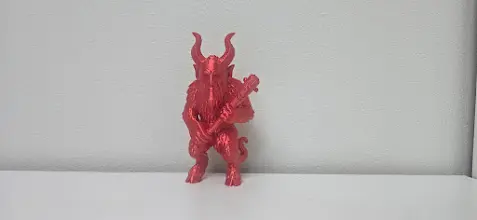 Red Furry Krampus with Club Holiday Figure
