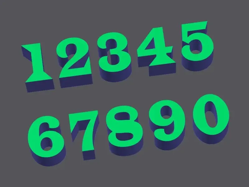 NUMBERS V1 - 0 1 2 3 4 5 6 7 8 9