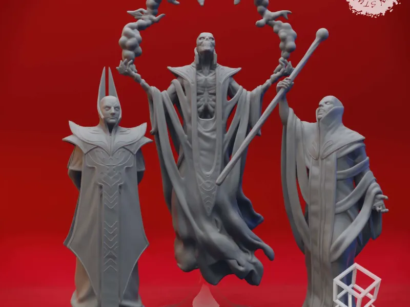 Cultisti del Mago Rosso - Miniature da tavolo (pre-supportato)