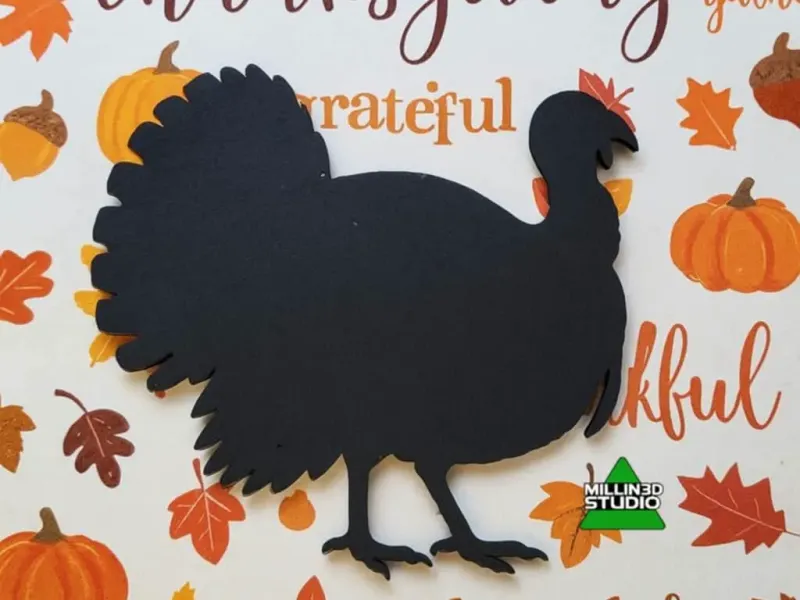 Découpe 2D de dinde de Thanksgiving pour projets