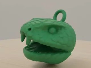 Snake Head Necklace or Keychain