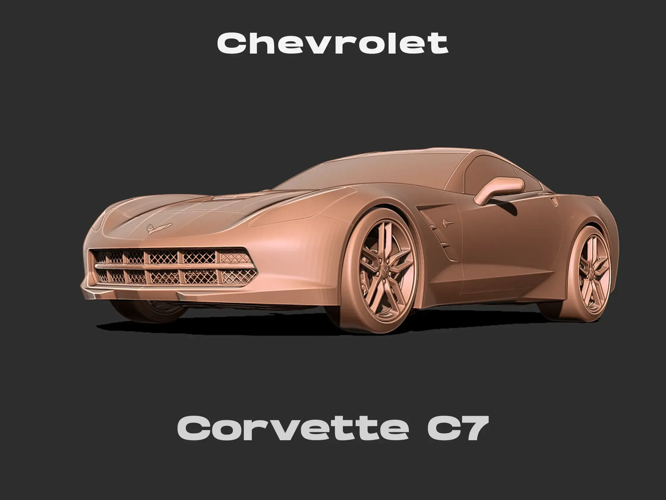 Chevrolet Corvette C7 3d Print model