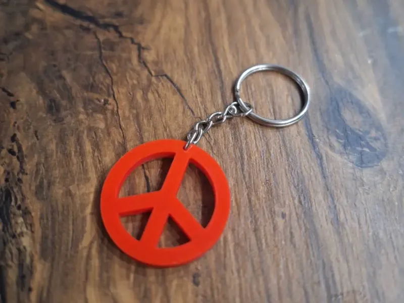 Peace keychain