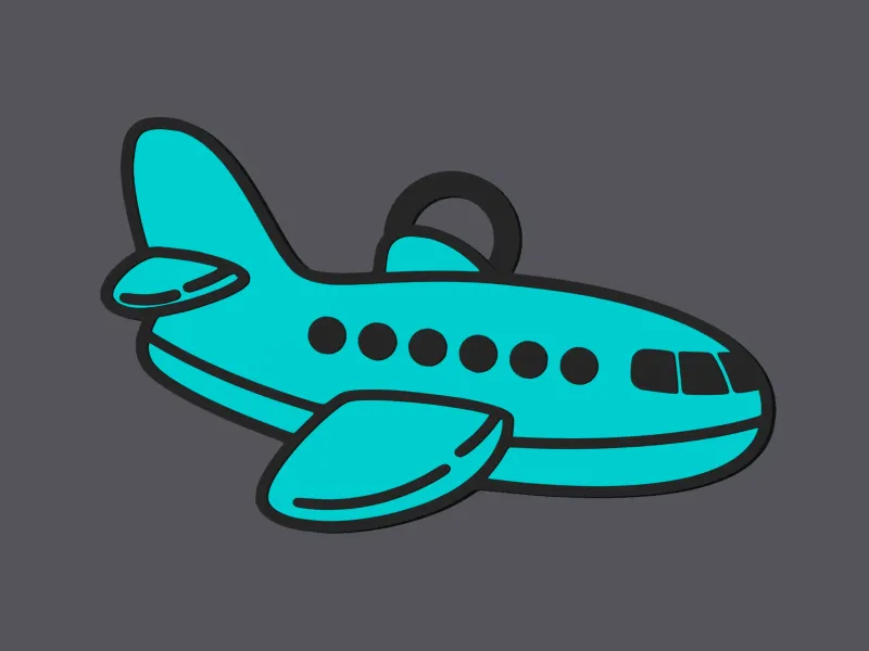 Airplane 5 - Keychain