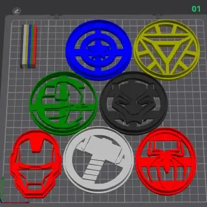 cortante Marvel  Cookie Cutter Set –Printable STL for Baking