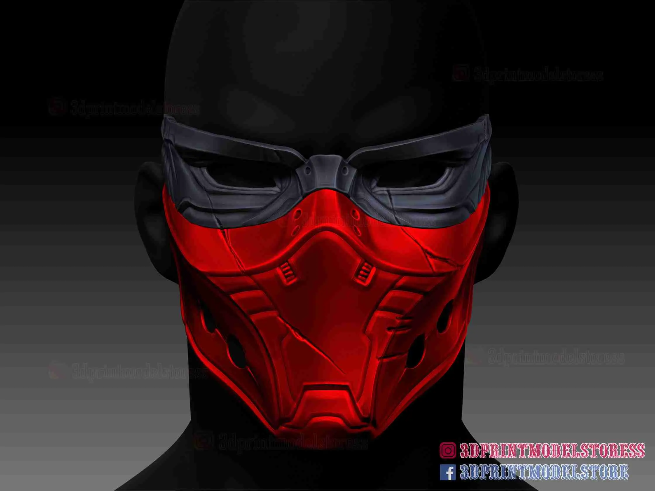 Red Hood Mask - DC Comics Cosplay