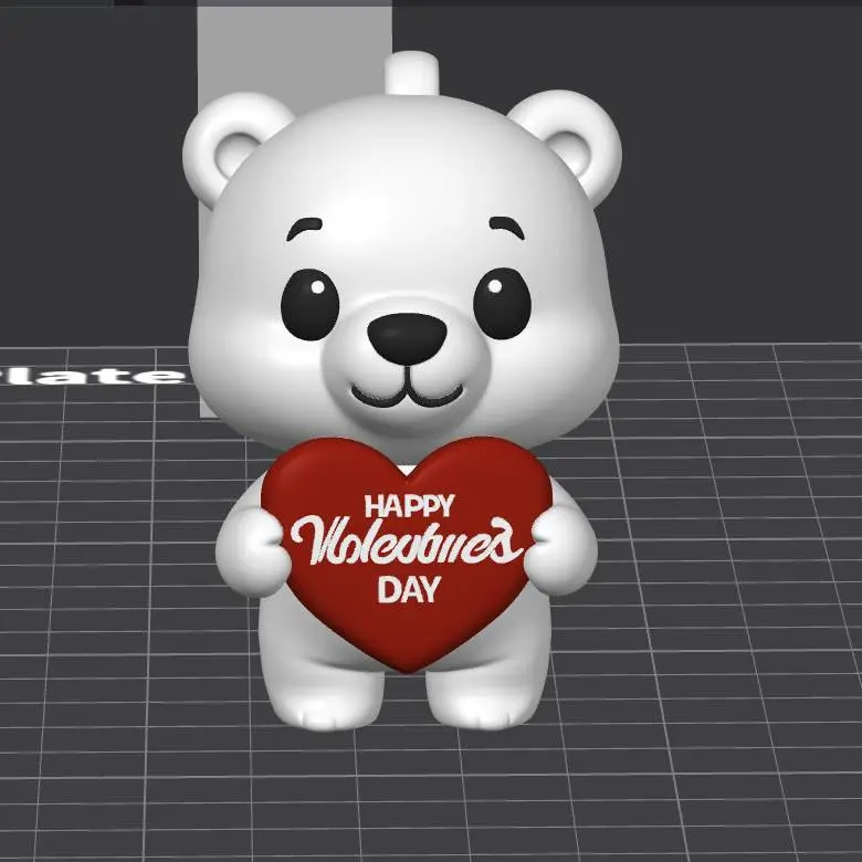 polar valentine´s day- keychain