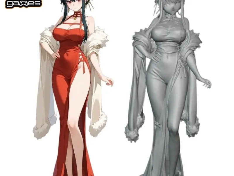 Scarlet – Seductive Swirls STL Model for 3D Printing