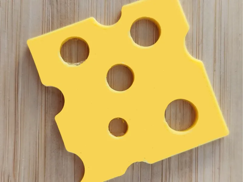 Plak kaas voor zintuiglijk of fantasievol spel