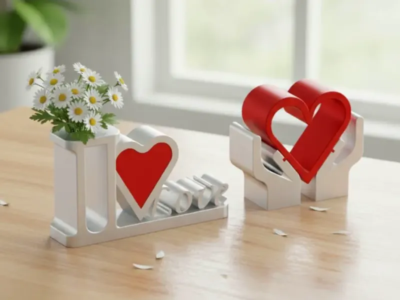 Escultura decorativa "Te amo" - Minimalista