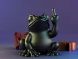 Middle Finger Cute Frog-4