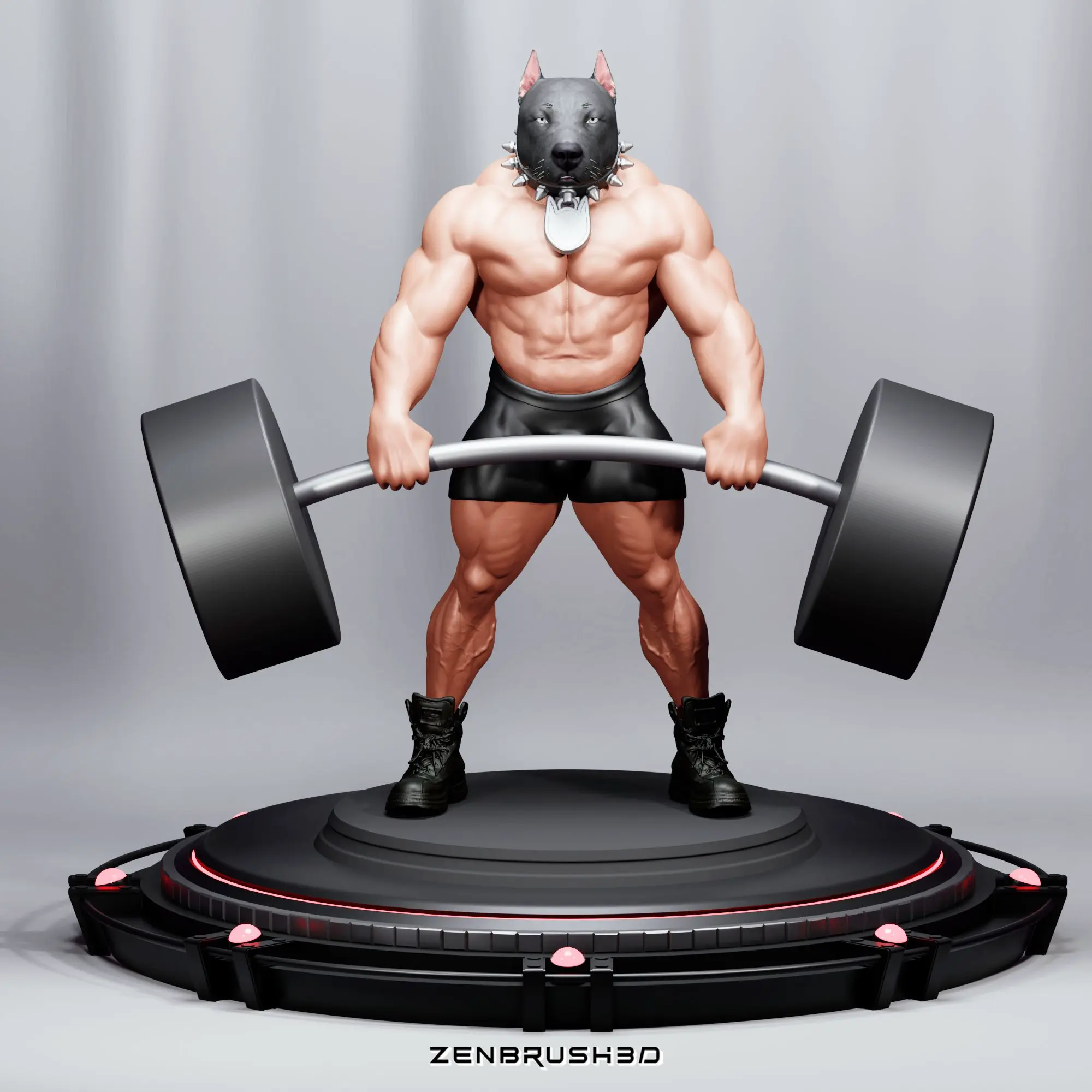 DOG GYM - PIT BULL - DMX 3D PRINTING MODEL STL