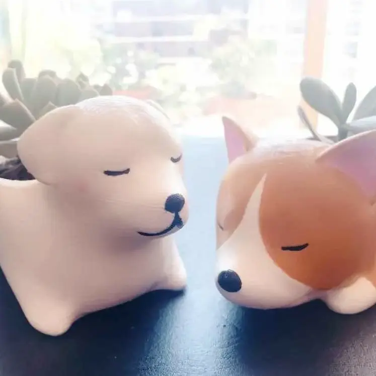 Pets DOG Flower Pot Design x6