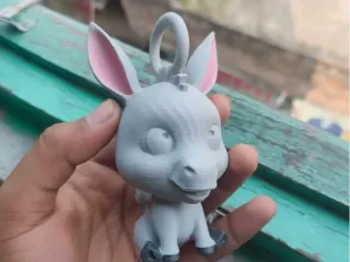 🫏 Cute Donkey Keychain – Adorable 3D Printable