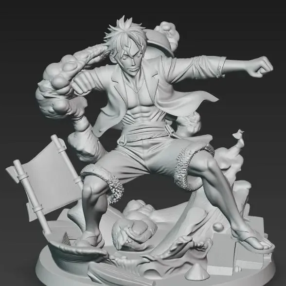 Dynamic Pirate Warrior – Action Pose 3D Printable Statue