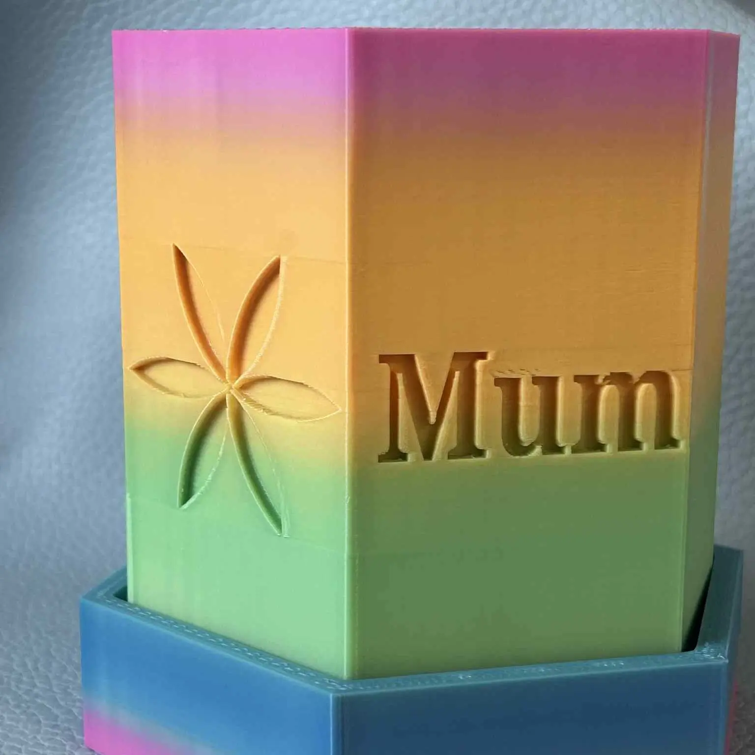 Mum Base 3D Printer Files | 3MF File | Mum Planter with base | Creality Cloud
