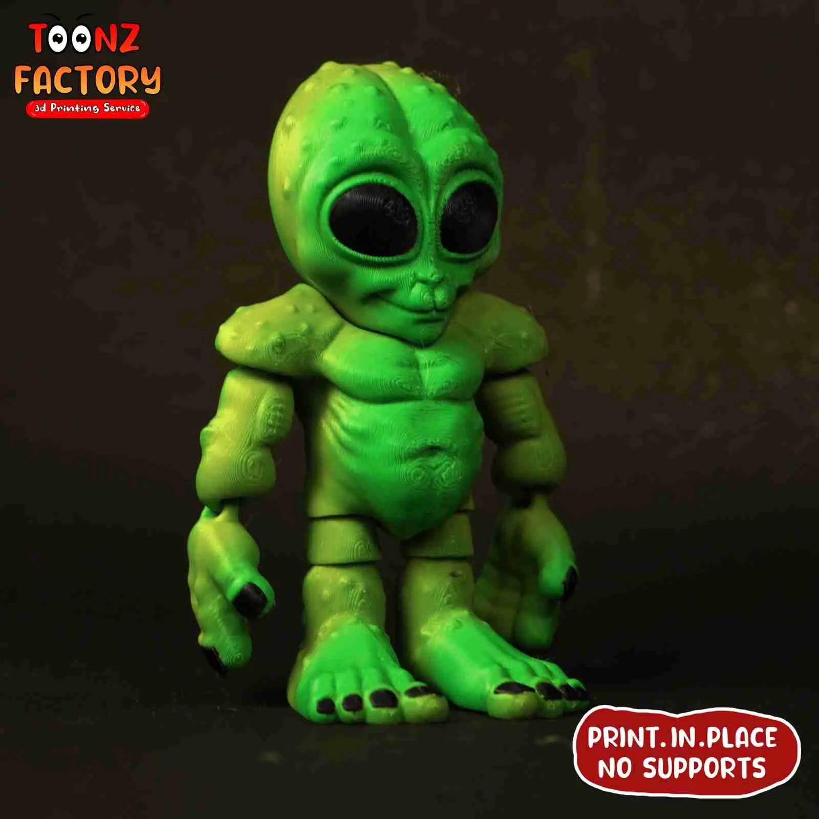 PRINT-IN-PLACE CUTE FLEXI ALIEN ARTICULATED