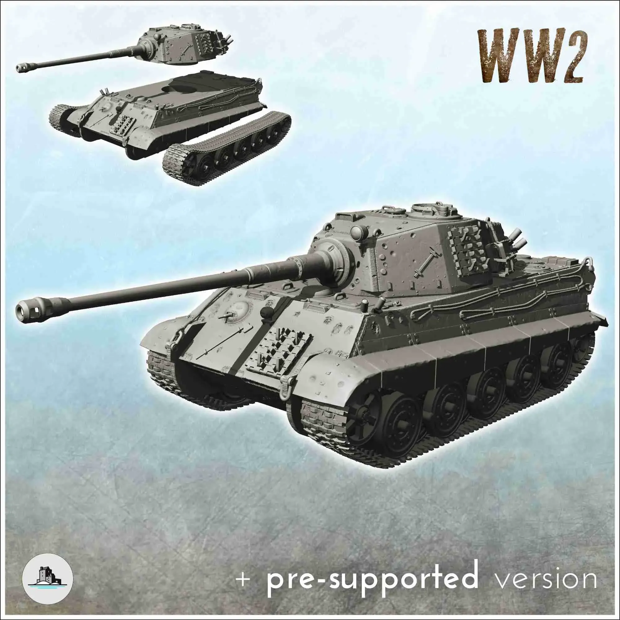 German WW2 vehicles pack - miniatures tank scenery wargame