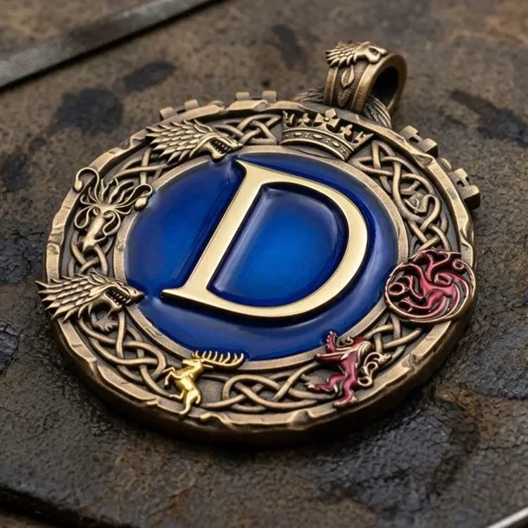 Game of Thrones pendant - Letter D by Aza