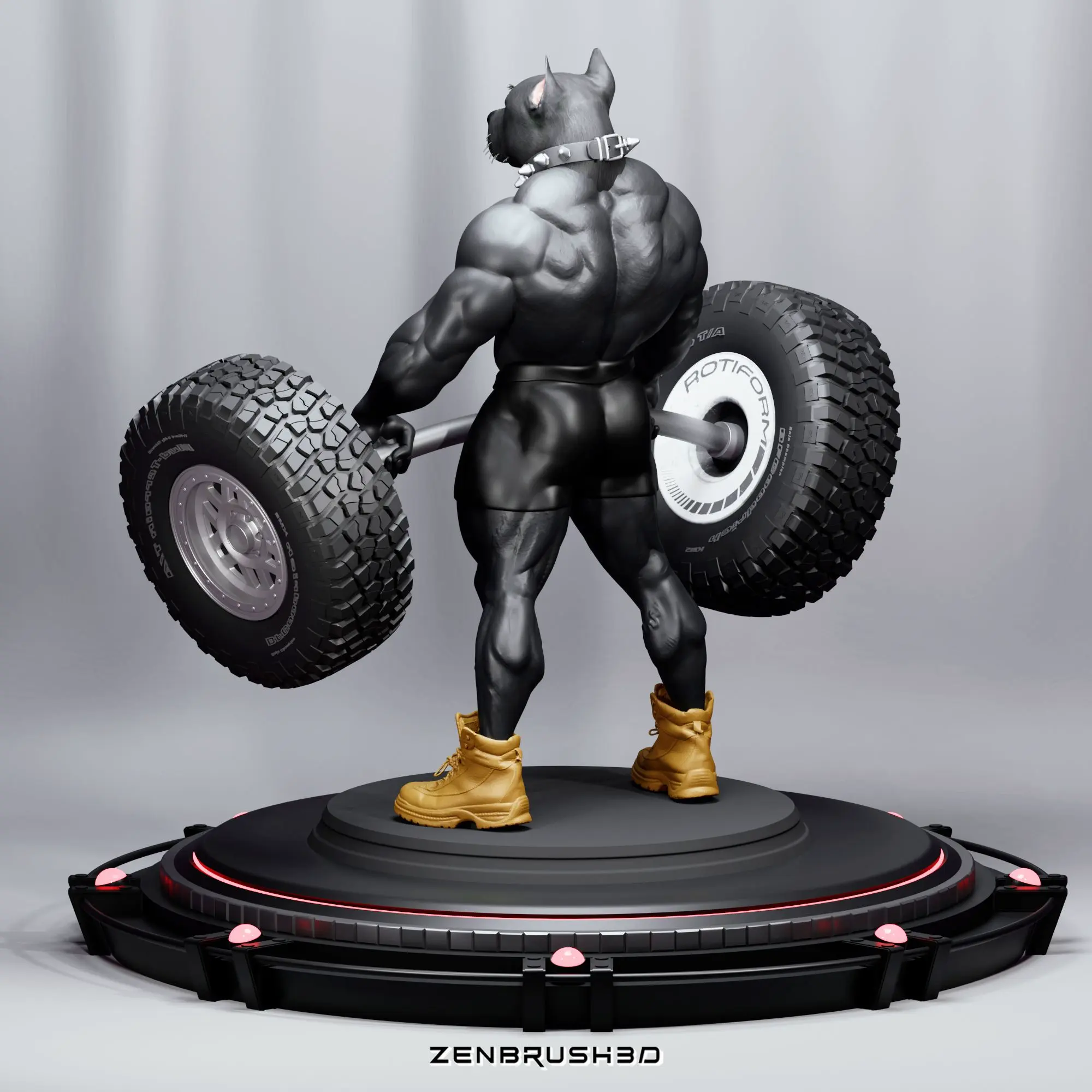 DOG GYM - PIT BULL - DMX 3D PRINTING MODEL STL