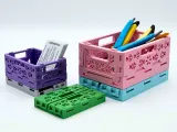 3D Printable Floral Foldable and Stackable Crates-1