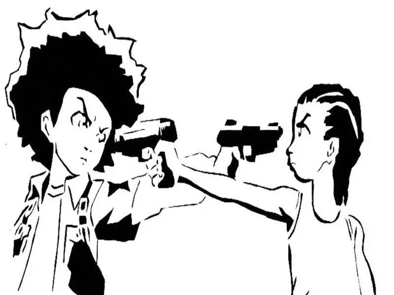 Huey and Riley stencil