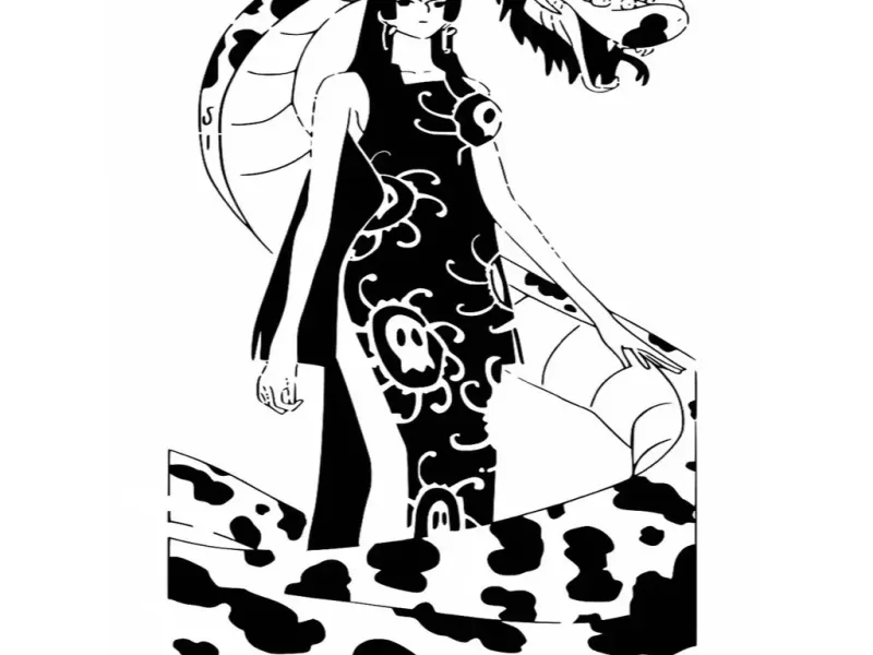 Boa Hancock stencil