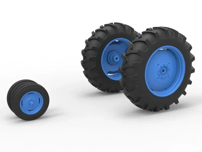 Wheel Set Vintage Small block Pulling tractor V3 Scale 1:25