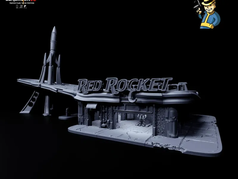 FALLOUT - SCENARIU RACHETĂ ROȘIE + SERVO ARMURA T - 60