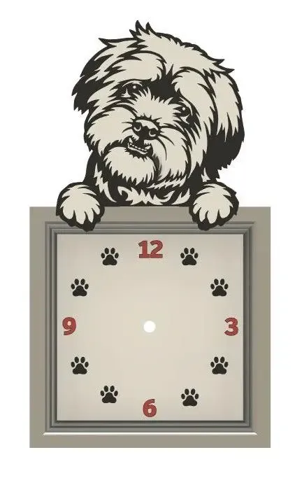 Clock with dog image