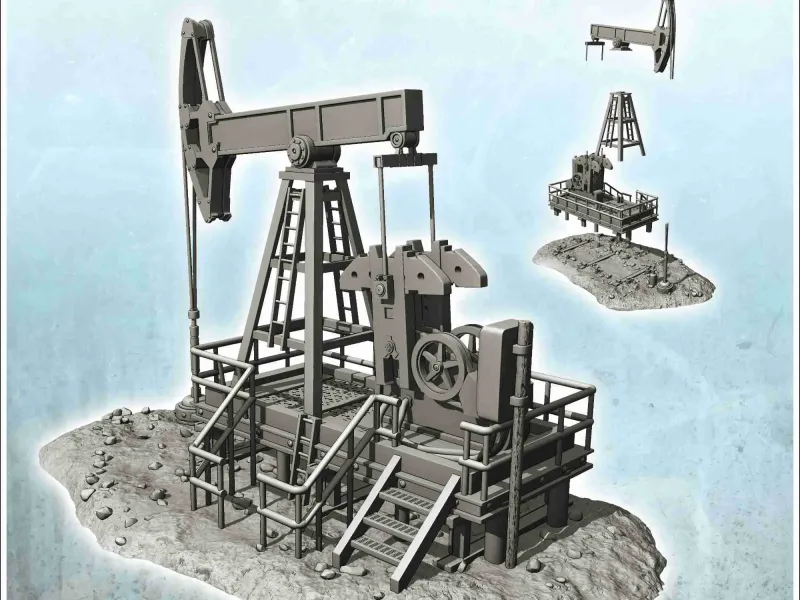 Pump jack Pumpjack oil well extraction system with piston (3