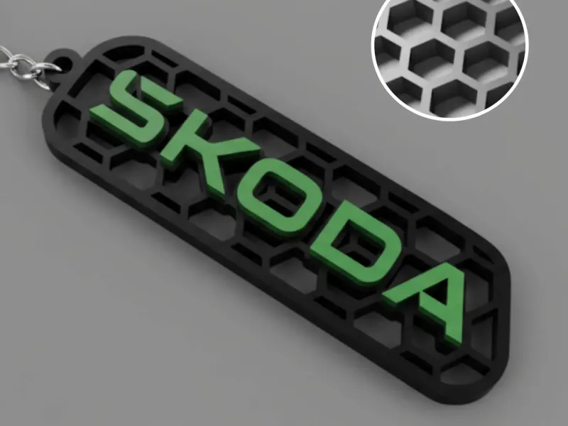 Skoda logo keychian