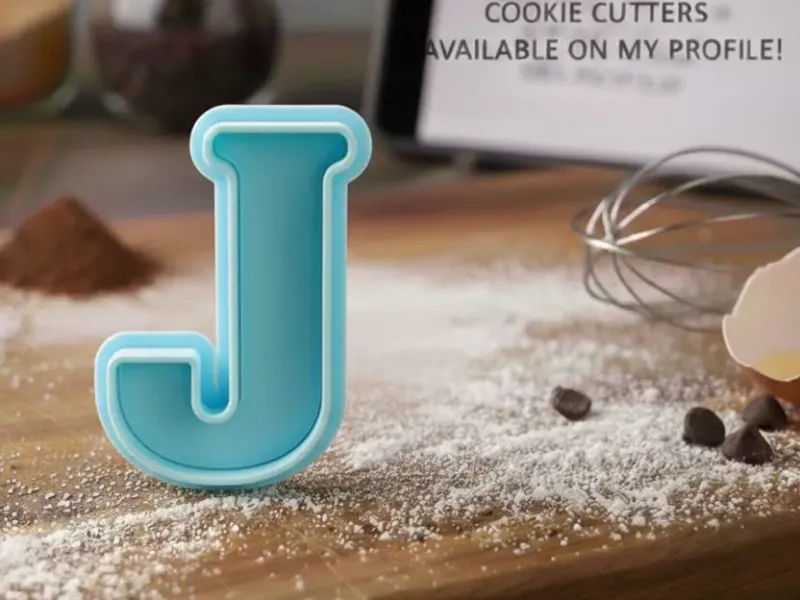 letra J cookie cutter