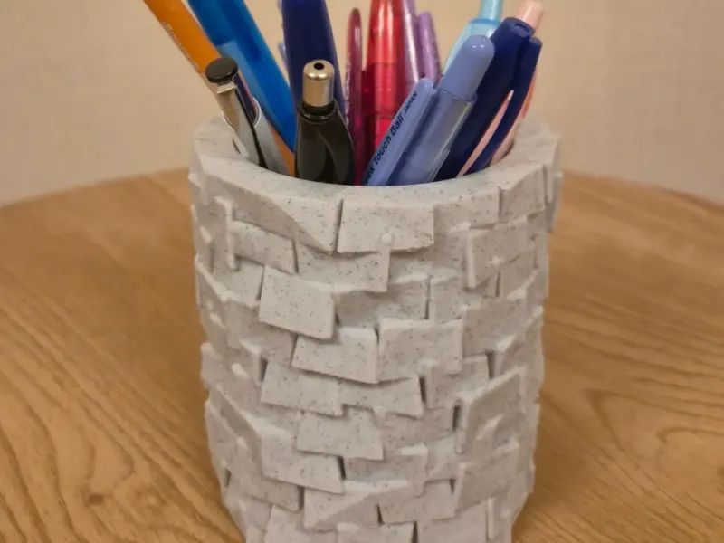 Stenen Ruïnes Pennenorganizer – 3D-Geprint Bureauopbergaccessoire