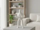 Mini Bodybuilder with Dumbbells – Fitness Statue-1