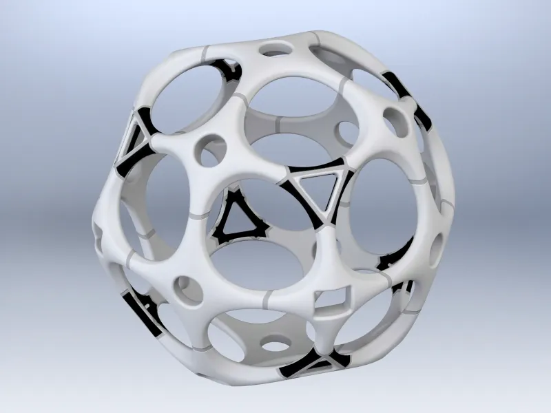 Wireframe Shape Geometric Holes Pattern Ball