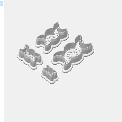 Triple Moon V01-01 Leaves Design Stamp & Mold Cutter